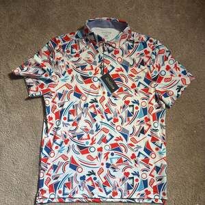 Good Good Golf All-Over Print Proud and True Performance Polo, Men's - NWT